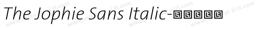 The Jophie Sans Italic字体转换